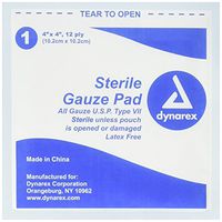 Medique Products 62073 Sterile Gauze Pads, 4-Inch By 4-Inch, 25 Per Box
