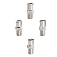 SaferCCTV F Type Push On Quick Coax Connectors Adapter for RVers Satellite Dish Cable TV Internet RV Trailer Coax Cable - 2 Years Warranty (4Pcs)