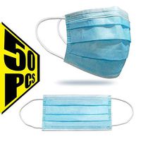 DOCANI Earloop Face Protective,Thick 3-Ply Elastic Ear Loop,Breathable Non-woven Dust Filter, Breathable and Comfortable for Dust, Pollen Allergens（50PCS）