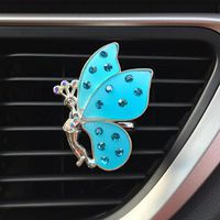 Amiley car fragrance diffuser vent clip , Car Loving Gift Air Outlet Fragrant Perfume Butterfly Lips Freshener Diffuser (blue)