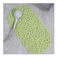 GHHZZQ 2 Pieces Bathtub Mat Non-Slip with Suction Cup PVC Kitchen Swimming Pool Bathroom Rugs Foot Pad, 4 Colors, 0.8 cm Thick, 35x76cm (Color : Green, Size : 35x67cm)