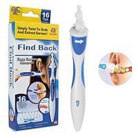 Ear Wax Cleaner, Earwax Remover Tool, Ear Wax Remover, Soft Silicone Spiral Earwax Remover Tool with 16 pcs Flexible Tips Safe and Soft for Adults and Kids (White)