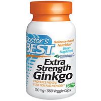 Doctor's Best, Extra Strength Ginkgo, 120 mg, 360 Veggie Caps - 2pc