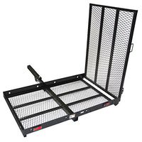 ALEKO MC400 400 Pound Capacity Wheelchair and Power Scooter Folding Cargo Carrier Rack with Foldable Ramp
