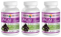 Immune Support with adaptogens - ACAI Berry Lean - Pure and Potent Ingredients - acai Very Berry - 3 Bottles (180 Capsules)