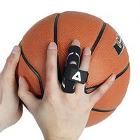 Andux Basketball Finger Sleeve Finger Joints Protector Pressure Gloves 1 Piece LQHZ-01 (Black, L/XL)