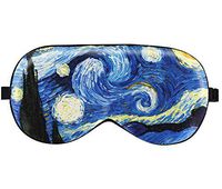 Luxspire Silk Eye Sleep Mask, Light Blocking Mask for Women Men, Soft Eye Cover Eyeshade Blindfold with Adjustable Strap for Sleeping, Travel, Ultimate Sleeping Aid - Starry Night