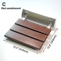 JCWANGDEFU Folding Shower Seat Wall Mounted Bathroom Bathtub Safety Stool Chair, Solid Wood, Load of 350 lbs, C