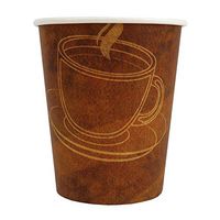 8 oz Paper Coffee Cups - Vintage Theme Hot Drink Disposable Cups - Hot Cup Factory - 1,000 Count