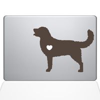 The Decal Guru I Love My Golden Retriever Decal Vinyl Sticker, 13" MacBook Air, Brown (1483-MAC-13A-BRO)