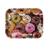 Donut Theme Large Metal Rolling Tray