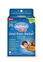 Kids Nighttime Oral Pain Relief Tablets by Hyland's 4Kids, Natural Relief of Toothache, Swelling Gums, and Oral Discomfort, 125 Count
