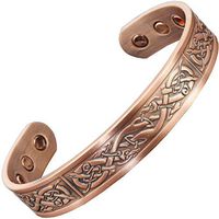 Mens Viking Bracelet Copper Magnetic Bracelets for Arthritis Pain Relief Celtic Bracelet Carpal Tunnel Tendonitis Joint Wrist Healing Bracelet-VC (XL: Wrist 8" - 9.5")