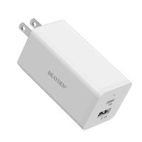 BRAYDEN 66W USB-C Wall Charger, GaN Tech PD 3.0 + USB-A Dual Ports Compact Foldable Plug Type-C Charging Adapter, Compatible for Laptops, MacBook, iPad Pro, iPhone, Galaxy, Pixel and More - White