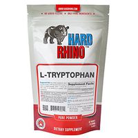 Hard Rhino L-Tryptophan Powder, 125 Grams (4.4 Oz), Unflavored, Lab-Tested, Scoop Included