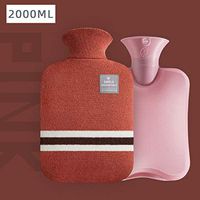 Milla Youpin Home and Outdoor Woven Hot Water Bag with Classic Striped Hand Warmer, Capacity: 2000ML