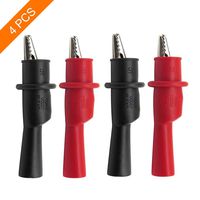 4PCS Silicone Alligator Clips Set, Professional 1000V 10A Alligator Clip Test Kit, Banana Test Lead Probe Clip, Test Extension Suitable used in laboratory Electric Testing Work and Cable Lead Clip