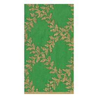 Caspari Acanthus Trellis Paper Guest Towel Napkins in Green, Four Packs of 15