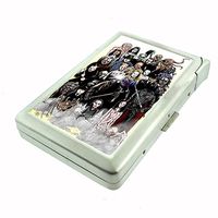 Perfection In Style Metal Cigarette Case with Built in Lighter Vintage Monsters Design 014