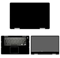 decalrus - Protective Decal Black Skin Sticker for Dell Inspiron i7586 / 7586 (15.6" Screen) case Cover wrap DEinspiron15_I7586-90