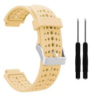 HWHMH 1PC Replacement Silicone Bands With 2PCS Pin Removal Tools For Garmin Forerunner 220/230/235/620/630 (No Tracker, Replacement Bands Only) (Pure color: Apricot)