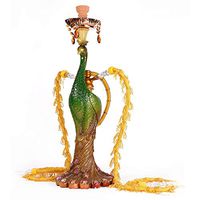 Hookah Set, Arabian Hookah Resin Cigarette with Led Light, Craft Hookah Set + 5 Hookah Coal,2