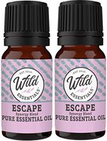Wild Essentials"Escape" 100% Pure Essential Oil Synergy Blend 2 Pack - 10ml, Therapeutic Grade - Daydream break! Use to relieve anxiety, anger, frustration, stress with this meditative power oil mix