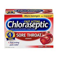 Chloraseptic Sore Throat Lozenges, Cherry, 18 ct
