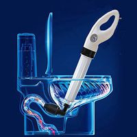 FuLov Inflatable Toilet Plunger, Inflatable Plunger Toilet Unblocker, Sewer Dredger, Pressure Gauge Manual Cleaner Kit, for Bath Toilets, Bathroom, Shower, Kitchen Clogged Pipe Bathtub