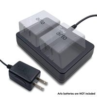 Charger for Arlo Netgear Batteries (2 Ports Black) - for Arlo Security Light & Arlo Pro Smart Home Cameras & Arlo Pro 2 & Arlo Go Batteries VMA4410 ALS1101 ALS1101 by Sully