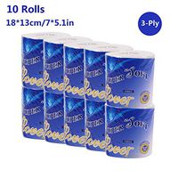 Soft Toilet Paper Family Mega Rolls, Bath Tissue Ultra Gentle Toilet Paper, 10 Regular Rolls for Workshop Restaurant Bathroom Kitchen Toilet Tissue Paper Degradable Roll Paper (lovely10)