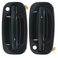 cciyu Door Handles Exterior Driver Passenger Side Replacement fit for 1999-2007 Chevrolet Silverado GMC Sierra Black(2pcs)