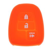 Silicone Car Key Fob Cover Protective Shell for Toyota Tundra - Orange
