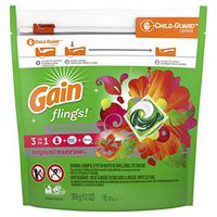 Gain Flings Laundry Detergent Pacs, Tropical Sunrise, 16 Count (Pack of 6) (Packaging May Vary)