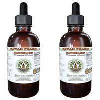 Dandelion Alcohol-Free Liquid Extract, Organic Dandelion (Taraxacum Officinale) Dried Leaf Glycerite Herbal Supplement 2x2 oz