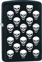 Zippo Personalized Message Engraved on Backside Customized Edgy Part1 Lighter Windproof Lighter (Iced Skulls) (Skull #3)
