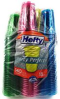 Hefty Party Perfect! Plastic Cups 140 Count - 18 oz each