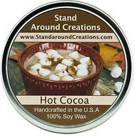 Premium 100% All Natural Soy Wax Aromatherapy Candle - 16oz Tin - Scent: Hot Cocoa - Warm hot chocolate with melted marshmallow topping