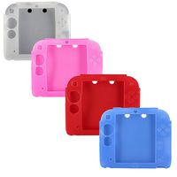 4Packs Protective Soft Silicone Rubber Gel Skin Case Cover for Nintendo 2DS (PI+RE+BU+WH)