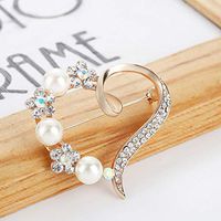 Vintage Sparkle Crystal Rhinestone Pin Brooch Women Wedding Alloy Broach Creation Aesthetic Girls Girl Cheap Design Accesories Styling | Style - Heart
