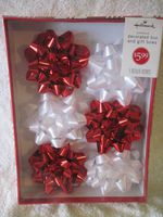 XBW8 Hallmark Premium Decorated Box and Gift Bows (1 Box and 6 Bows)