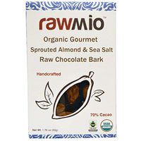 Rawmio Organic Gourmet Sprouted Almond Sea Salt Raw Chocolate Bark 1 76 oz 50 g