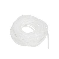 Saim 6mm OD 61 Ft Cable Organizer Coiled Spiral Tube Sleeve Wrapping Cable White