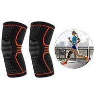 Knee Brace Knee Compression Sleeves for ACL Pain Relief Injury Recovery Basketball and More Sports (2PCS) (L)