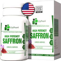 HIGH POTENCY SAFFRON by VitaPharm Nutrition | Pure 88.25 mg Golden Formula | Fast Acting Saffron Extract | Fight Depression | Promote Eye Health And Vision Support | 60 Capsules