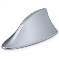 Aibelly Universal shark Fin Car Antenna Functional Car Roof Mounted Signal Radio Decorative Trim Stick for Auto SUV Truck Van (Silver)