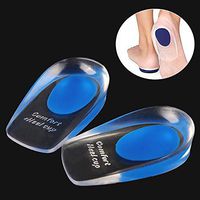 Pawaca Gel Heel Cups Support Pads Cushions, Gel Heel Pads for Plantar Fasciitis, Sore Heel Pain, Pain Relief Shoe Inserts for Men & Women (Blue, Large)