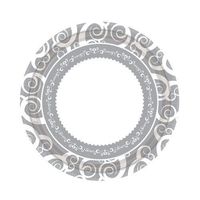 Hanna K. Signature Collection 36 Count Medley Paper Plate, 7-Inch, Silver