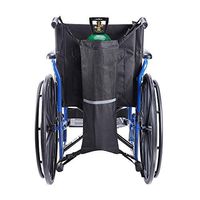 Issyzone Oxygen Cylinder Bag Oxygen Cylinder Holder for Wheelchair Walker Oxygen Tank Holder with Nice Mesh Storage Pocket Fits D and E Oxygen Tanks