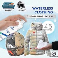 FunDiscount shop Waterless Clothing Cleansing Foam for Cleaning Helmet, Down Jacket, Clothes, Shoes, Sofa, Bags, and Washers, Multi-Purpose No Rinse Cleansing Foam Agent Liquid Spray - 150ml (150ml)